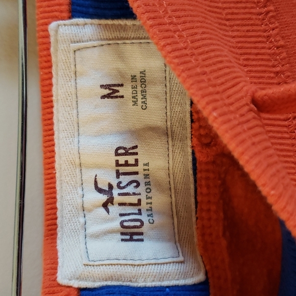 Hollister Ladies Joggers, Size Medium, Bright orange and royal blue - Picture 2 of 2